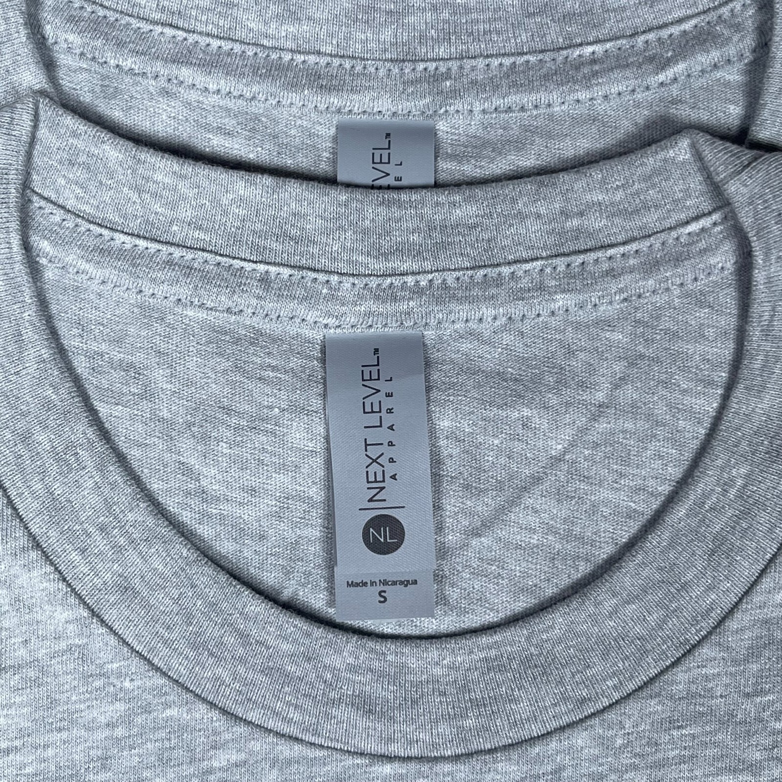 Lot of 3 Next Level Unisex Premium Gray TShirts Plain Super Soft US Size S gallery