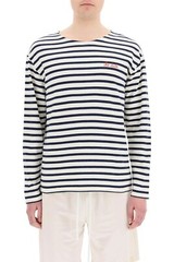 New MAISON LABICHE Ivory Navy Stripe COLOMBIER SAILOR ORGANIC COTTON T-SHIRT XL