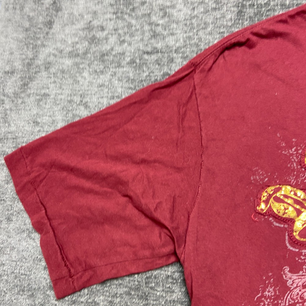 Dickies Authentic T Shirt Mens Large Burgundy Cotton Non Stretch Graphic Print gallery