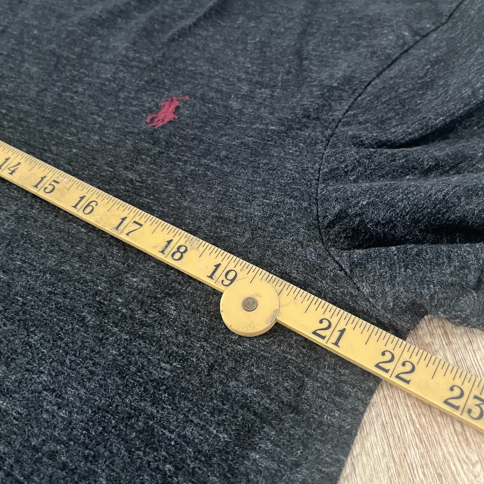 Polo Ralph Lauren Shirt Mens Large Custom Slim Fit Charcoal Grey Top Tee gallery