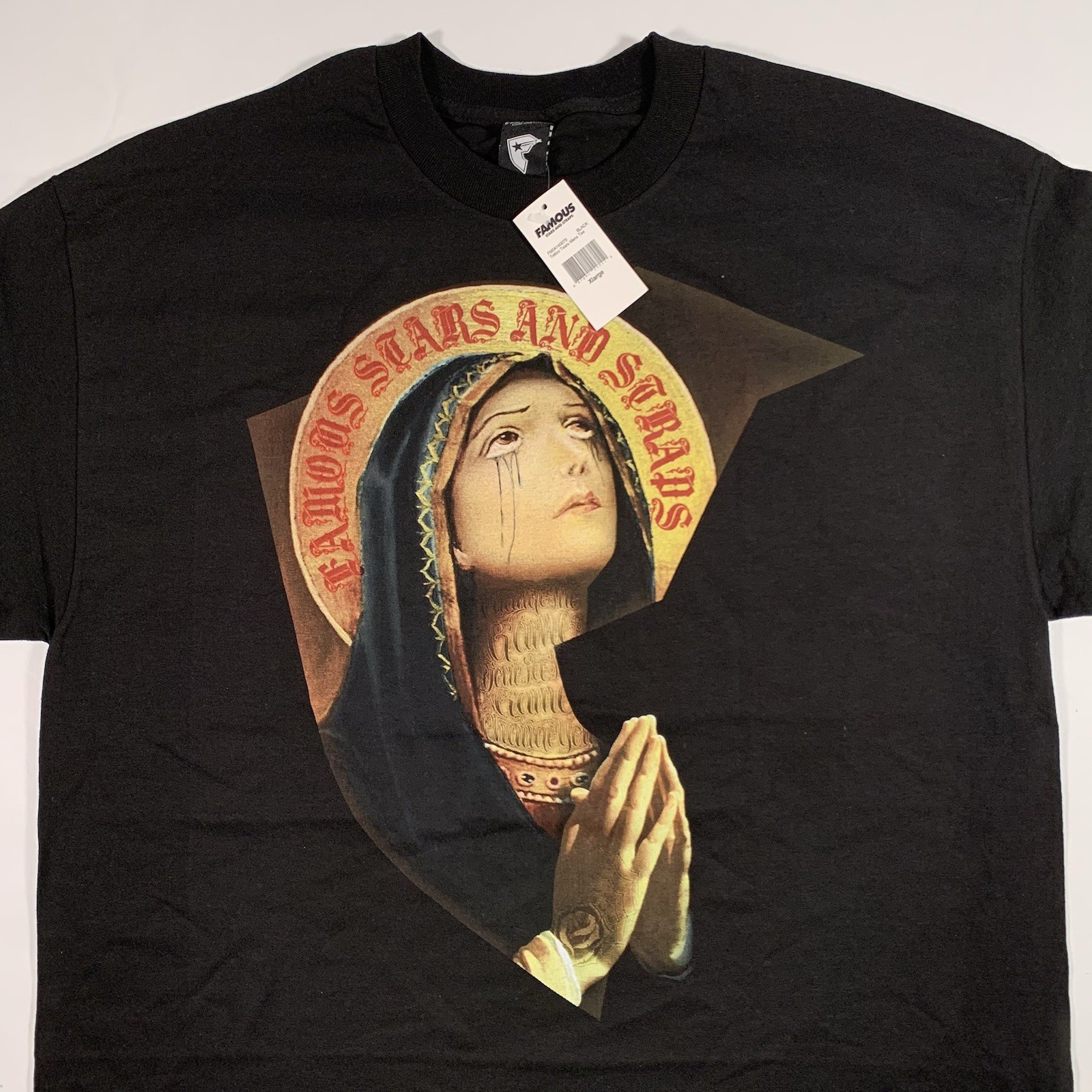 Famous Stars & Straps Tattoo Tears T-Shirt XL X-Large Virgin Mary Pray Barker gallery