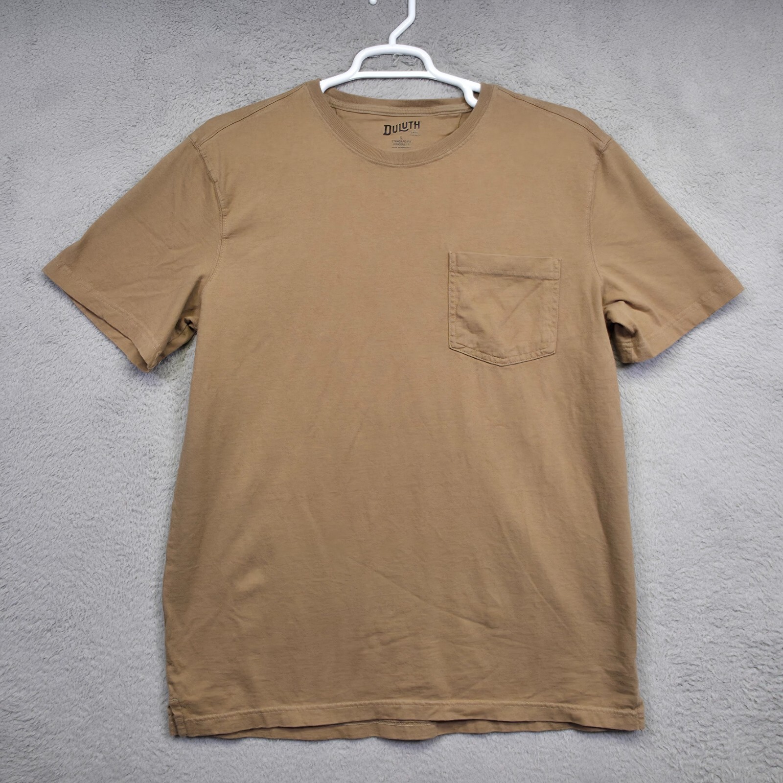 Duluth Shirt Men L Brown Short Sleeve Crew Neck Standard Fit Pocket Longtail Tee gallery