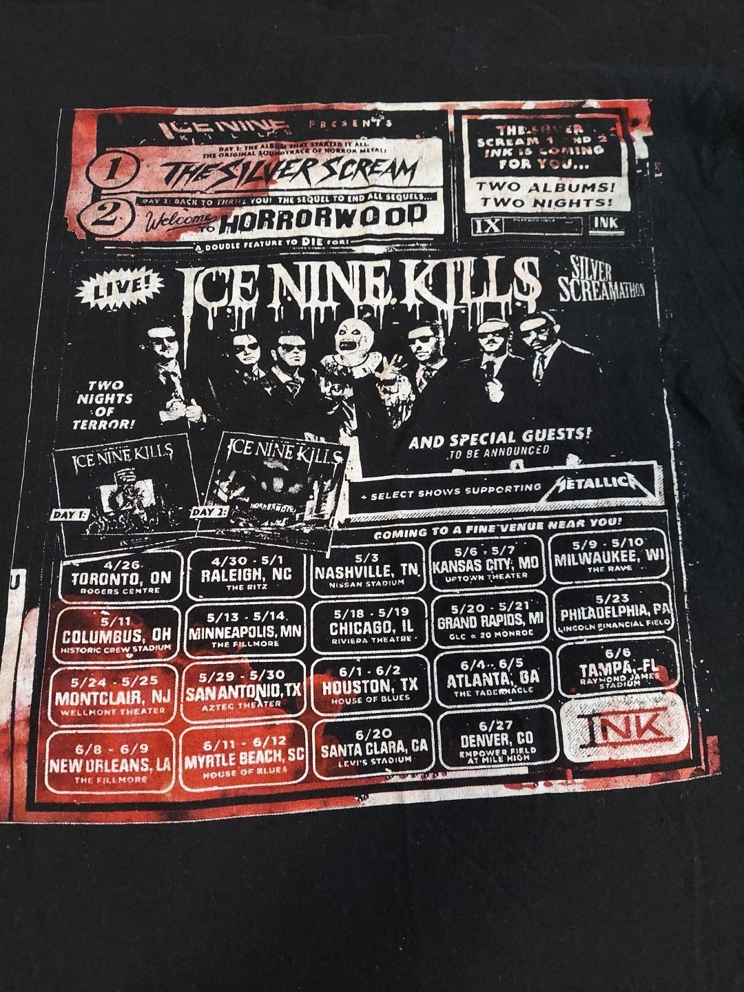 Ice Nine Kills The Silver Screamathon Mens T Shirt Black Size Xl gallery