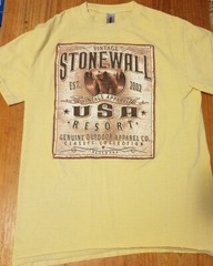 🔥Vintage Stonewall USA Resort Men’s Size Small Est 2002 Yellow Genuine Outdoor