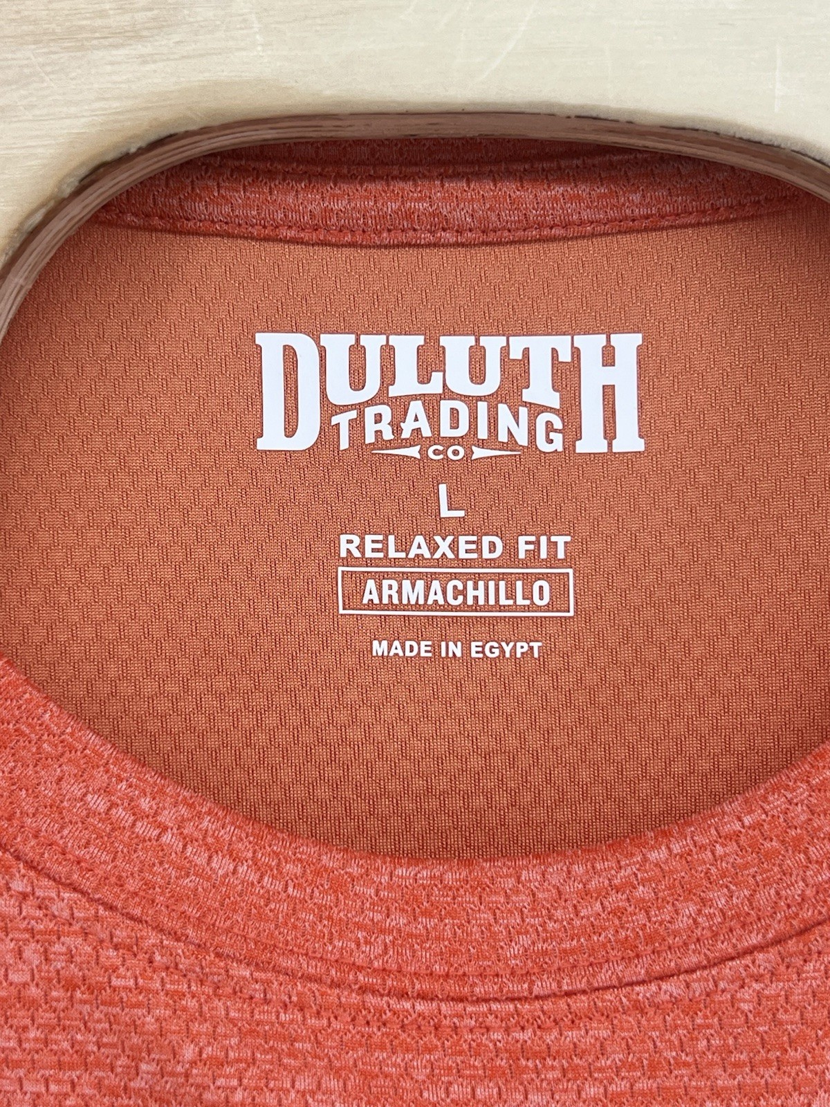Duluth Trading Armachillo T Shirt Relaxed Fit Large Orange Short Sleeved Mens gallery