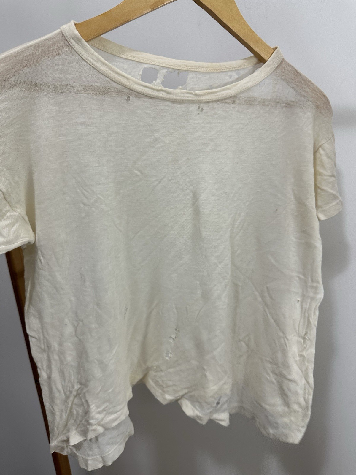VTG 50s Zombie Super Thrashed Distressed Worn Boxy Cropped Soft Thin T-Shirt M gallery