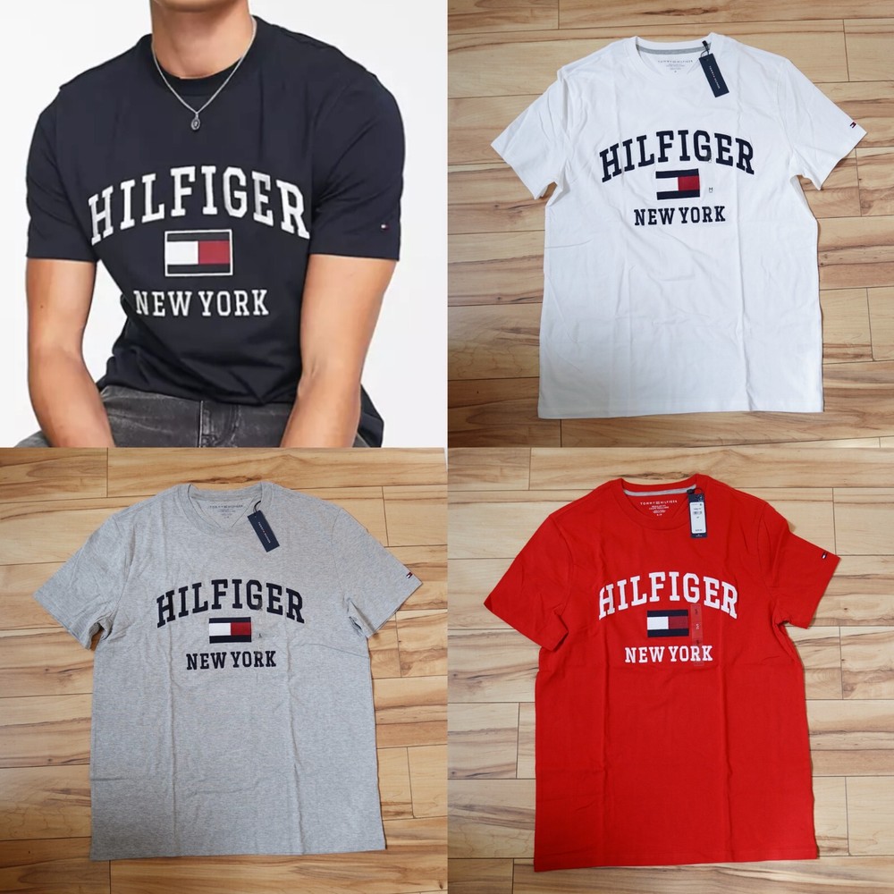 Tommy Hilfiger modern varsity logo cotton t-shirt New York embroidery LOGO