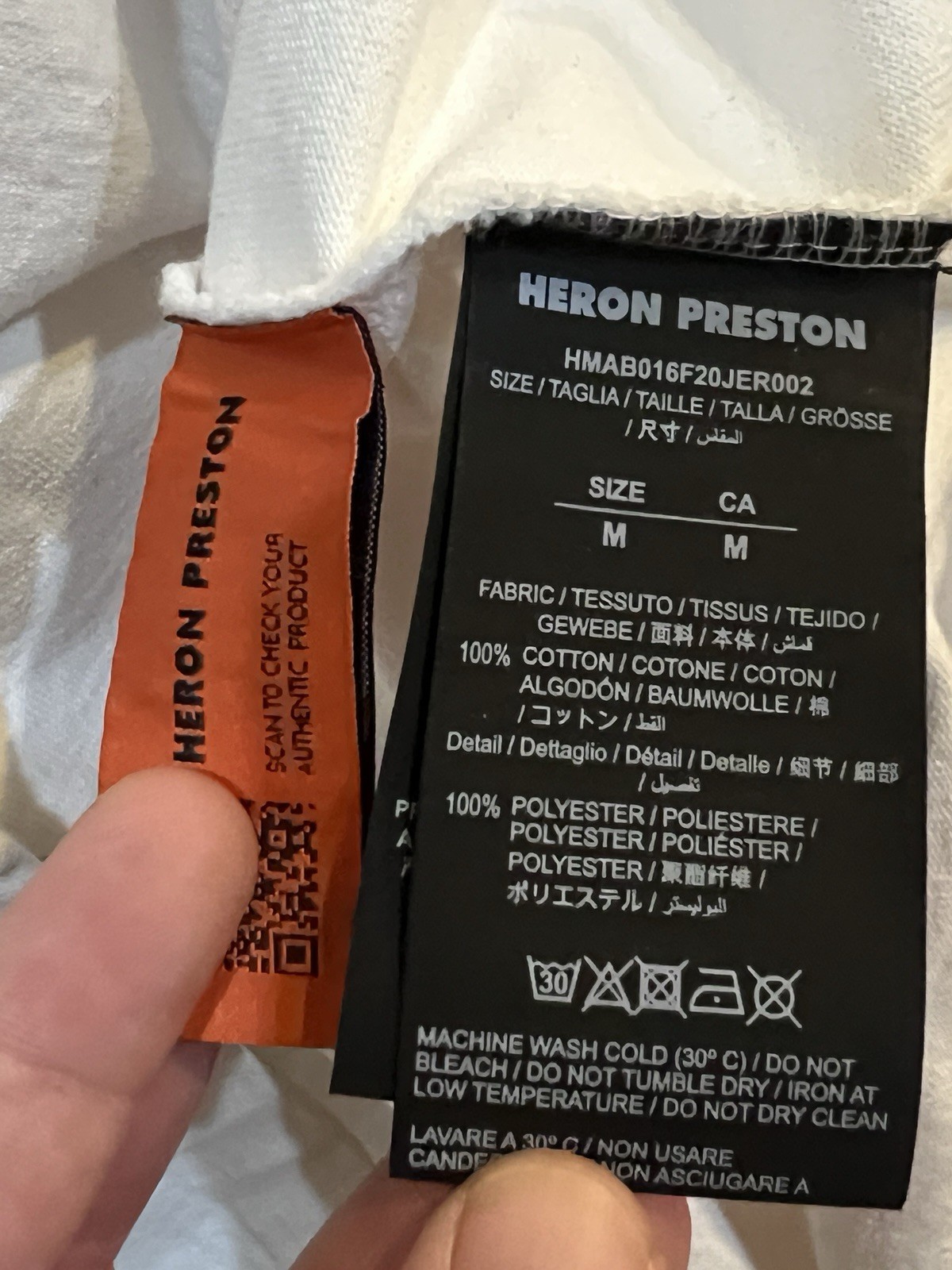 Heron Preston Iconic “Heron Times Tee” Long-Sleeve Graphic Tee Sz M gallery