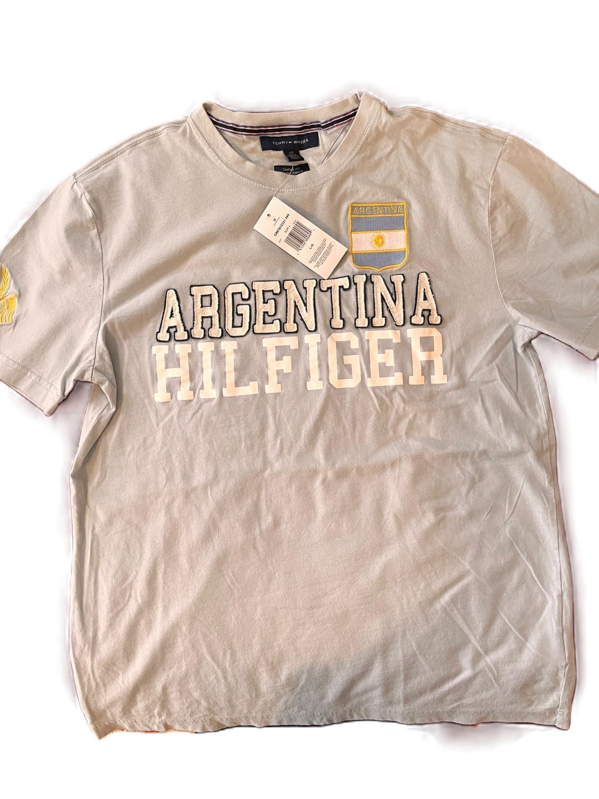 Argentina Football FIFA world cup Soccer Tee Shirt Tommy Hilfiger brand