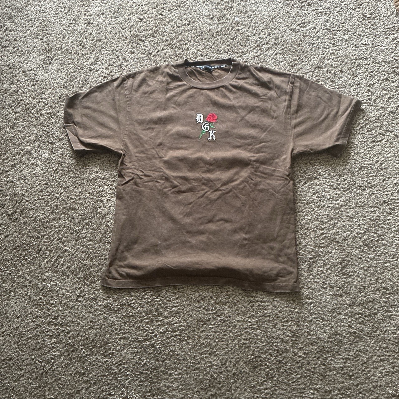 DGK Y2K Angel Skull Graphic T Shirt Mens XL Brown Oversized Streetwear gallery