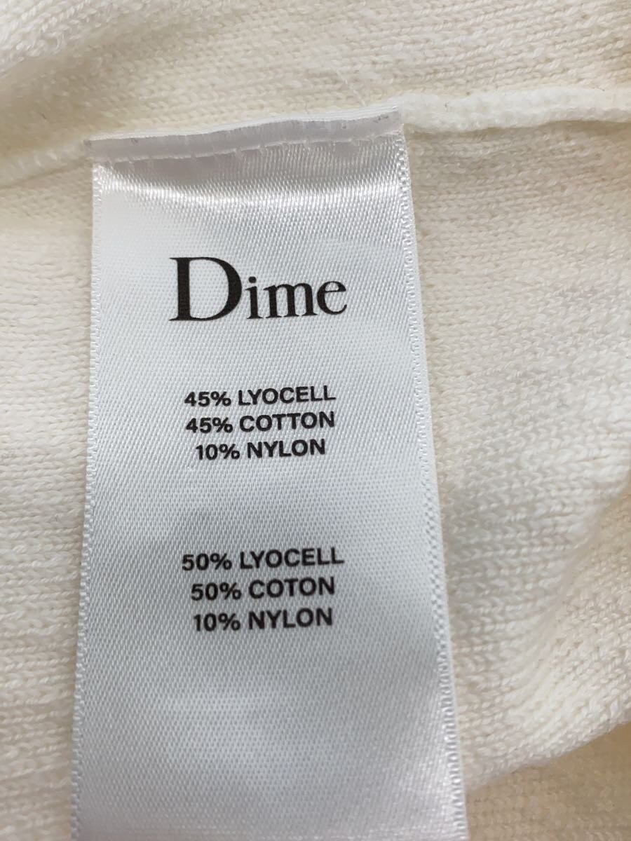 Dime 24SS Dime Wave Knit SS Shirt, Lightweight Knit Sweater, Medium, Cotton, Whi gallery