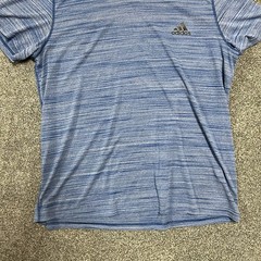 Adidas Ultimate Tee Men 2XL Blue Space Dye Athletic Performance T Shirt