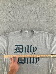 Dilly Dilly Shirt Mens Large Gray Casual Short Sleeve Crew Neck Pullover Tee
