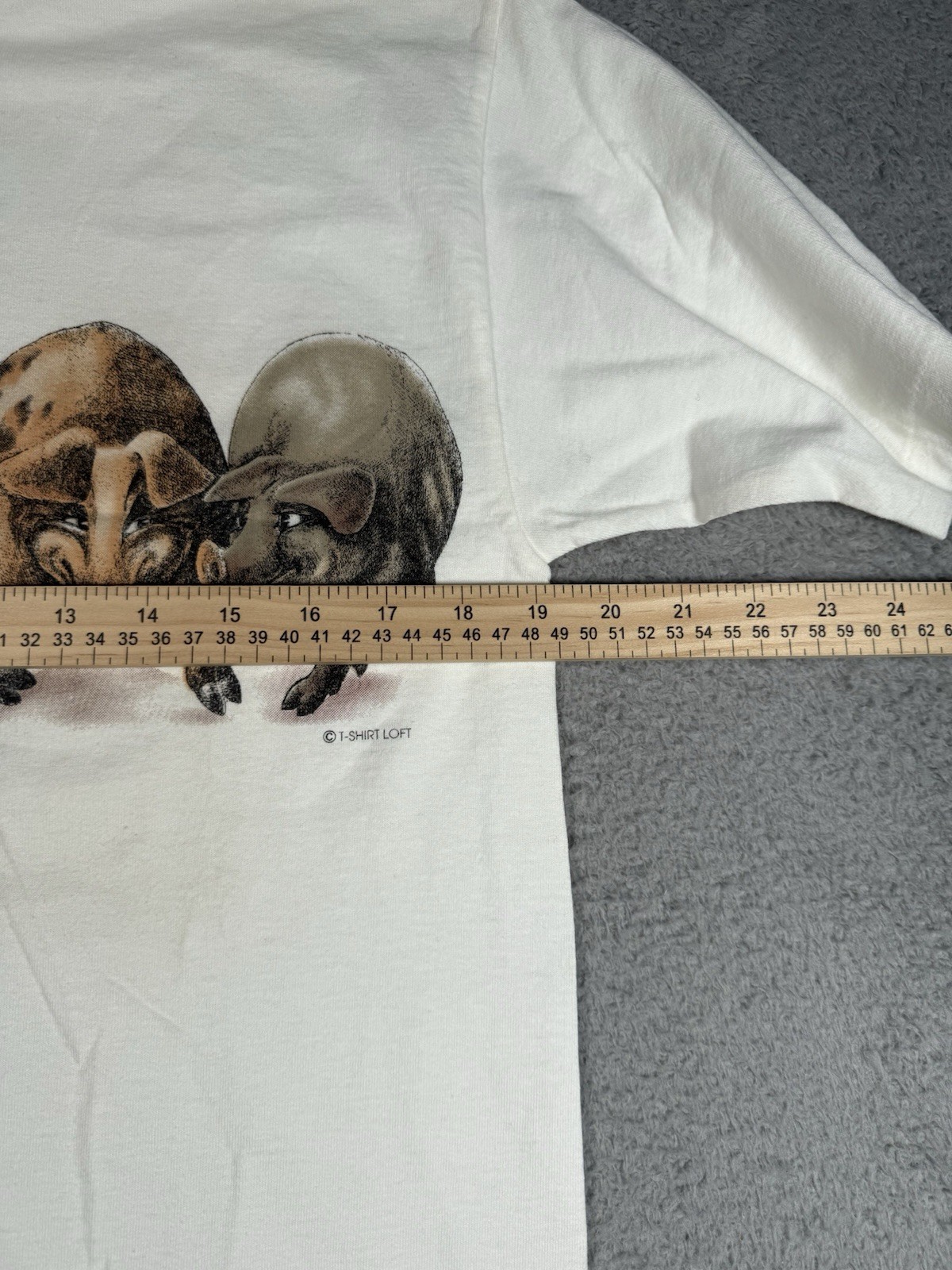 Vintage 90s Double Sided Pig Graphic T Shirt Adult Medium Single Stitch USA Made gallery