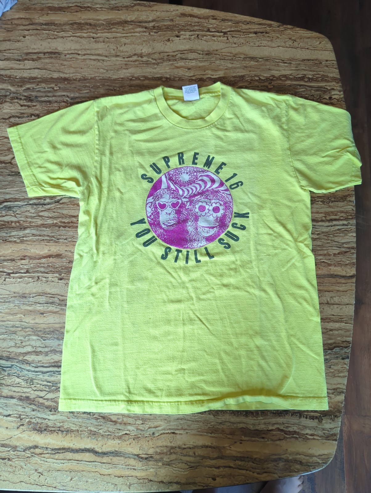 Supreme You Still Suck Tee Neon Yellow Medium SS16 gallery