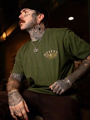 Sullen Men’s Forever Lucky Short Sleeve Premium T-shirt Lucky Tattoo Skull Tee