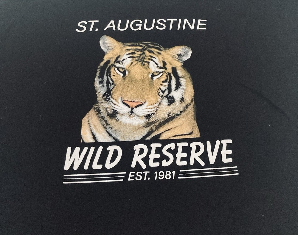 St Augustine Wild Reserve Tshirt XL Tiger Wolf FL