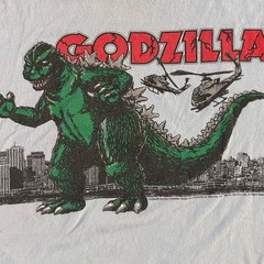 Godzilla Helicopter Air Strike Attack Blue T shirt Impact Merchandising