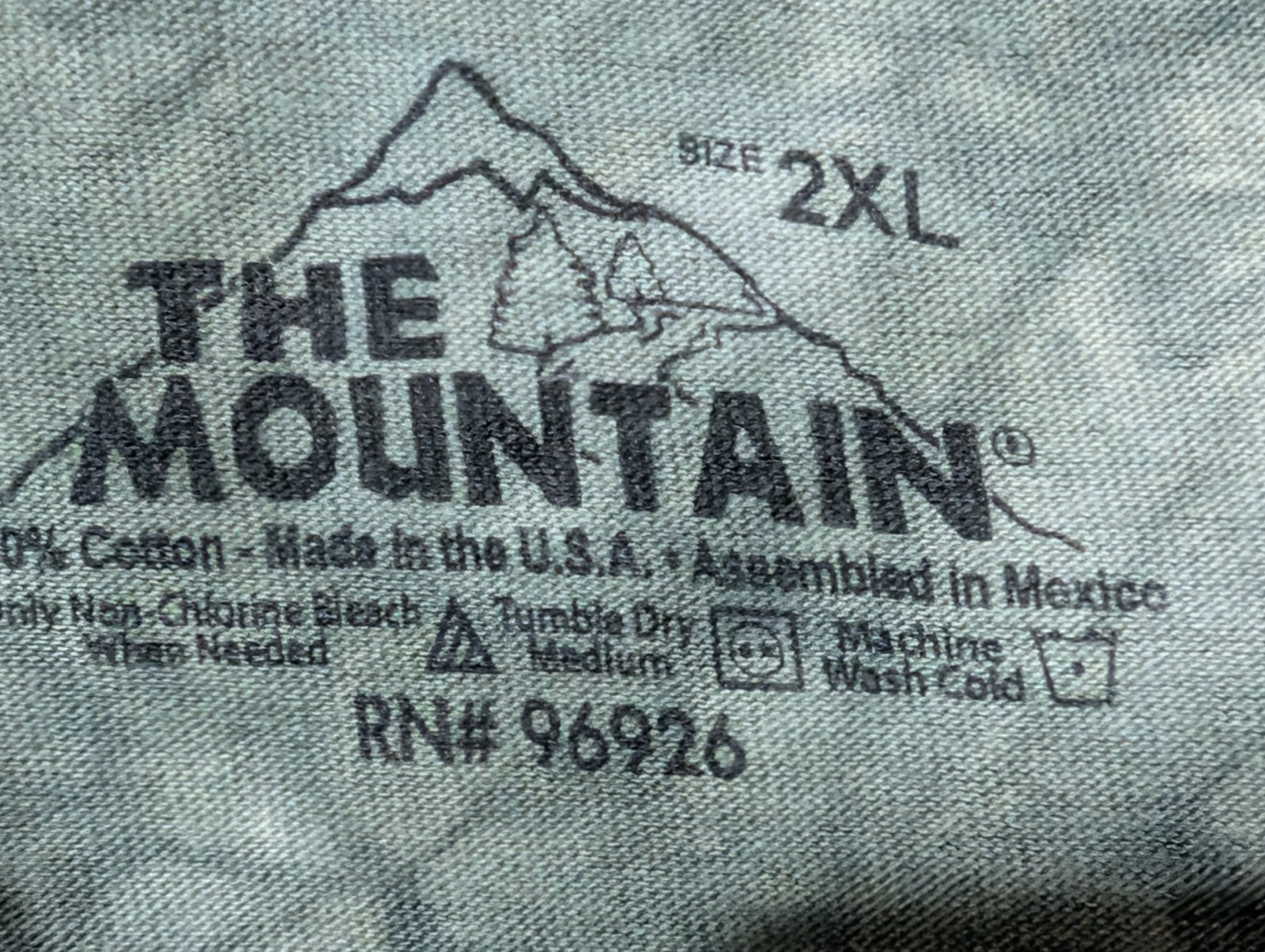 The Mountain Mens T-shirt Green "Peace Pipes" Retired Logo 2XL 6144 gallery
