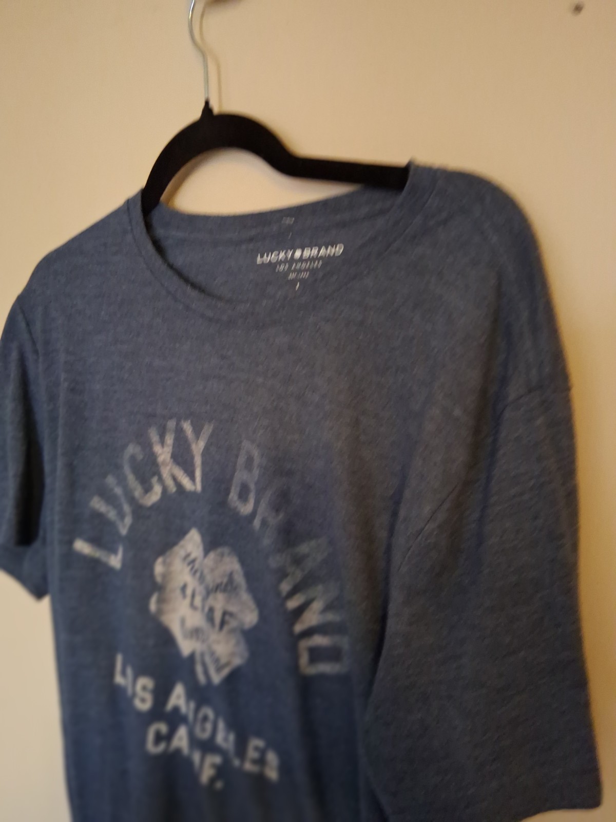 Lucky Brand Men's L Blue Short Sleeve Crew Neck Los Angeles Graphic Logo Tee gallery