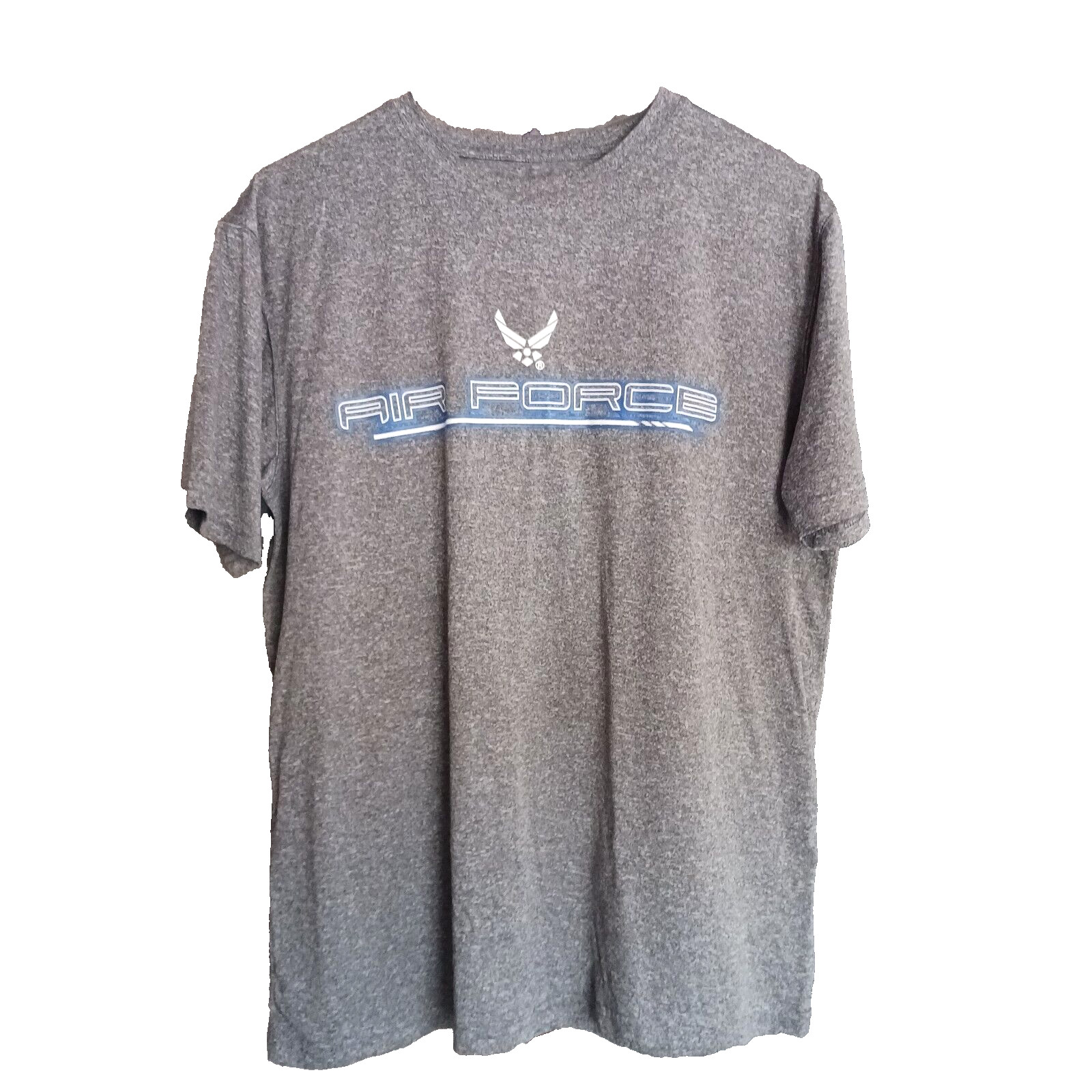 Airforce Academy T Shirt Mens Med Light Weight Short Sleeve Blue and White Logo