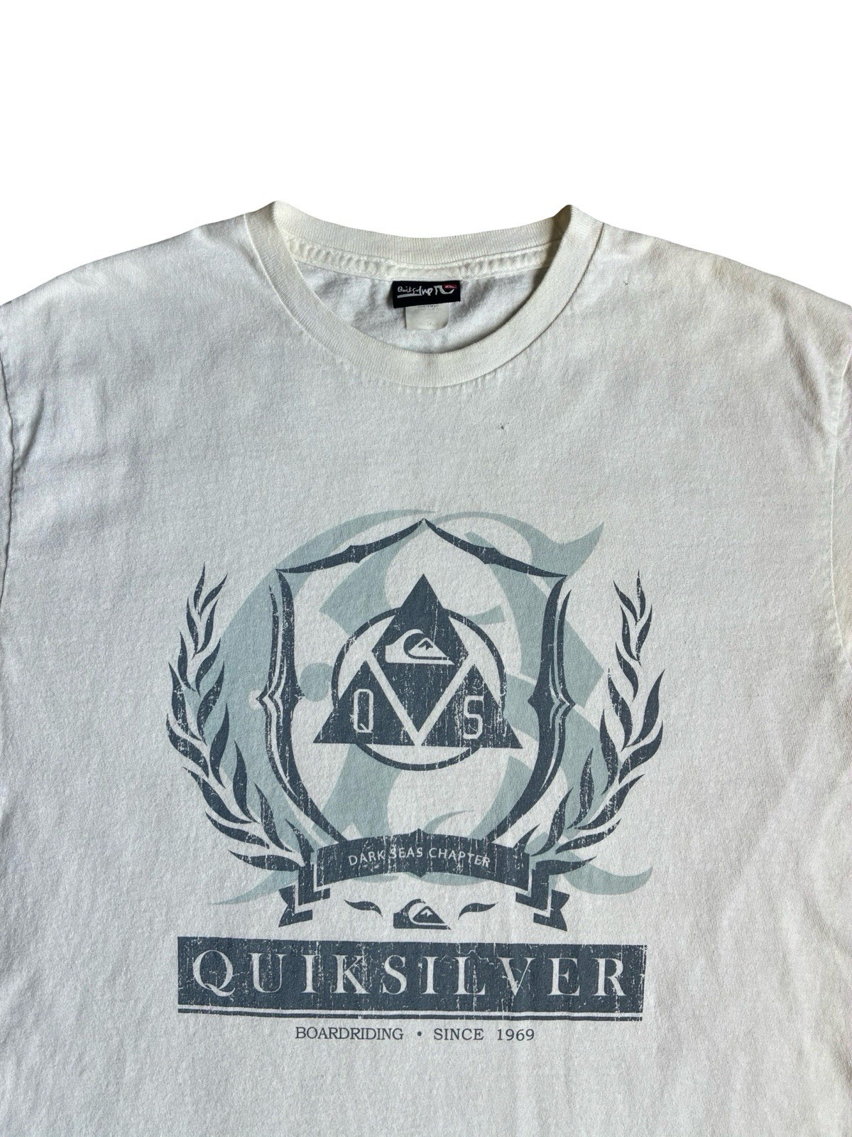 Vintage Y2K Quicksilver Graphic Short Sleeved Surf T-Shirt Size L gallery