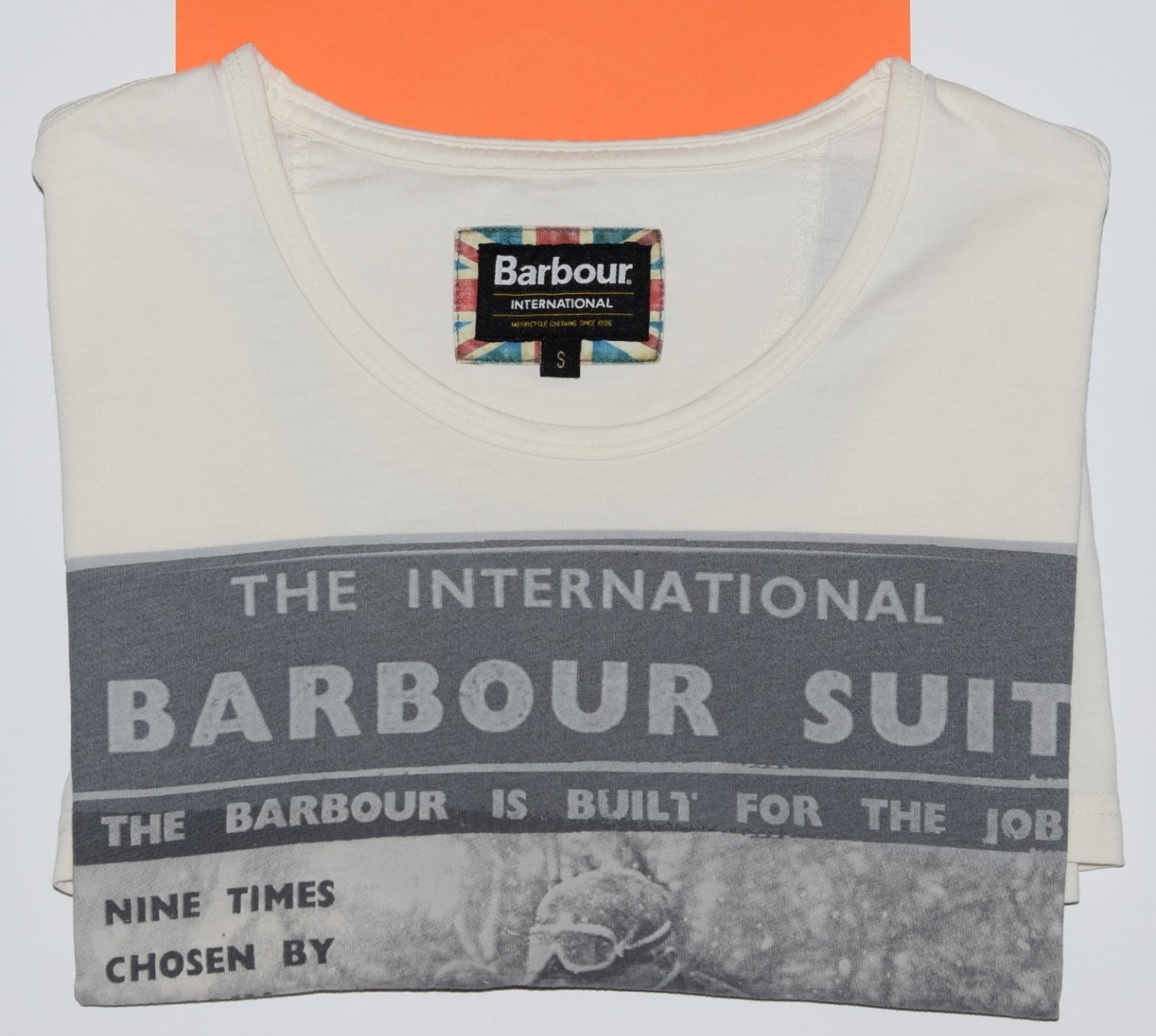 MEN'S BARBOUR INTERNATIONAL SUIT T-SHIRT TEE SIZE S /SLIM FIT (XS) P2P 17. 3" gallery