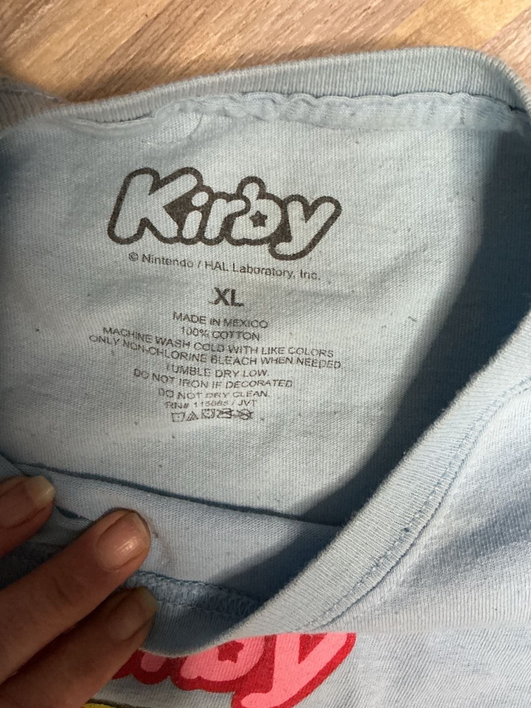 Nintendo Kirby Star Wand Light Blue Graphic T-Shirt XL gallery
