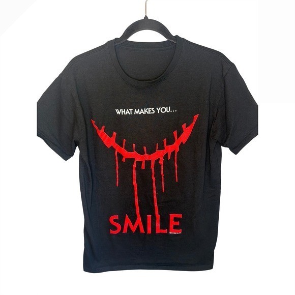Smile Movie Promo T-Shirt Mens Black Horror Graphic Tee Paramount Pictures 2024 gallery