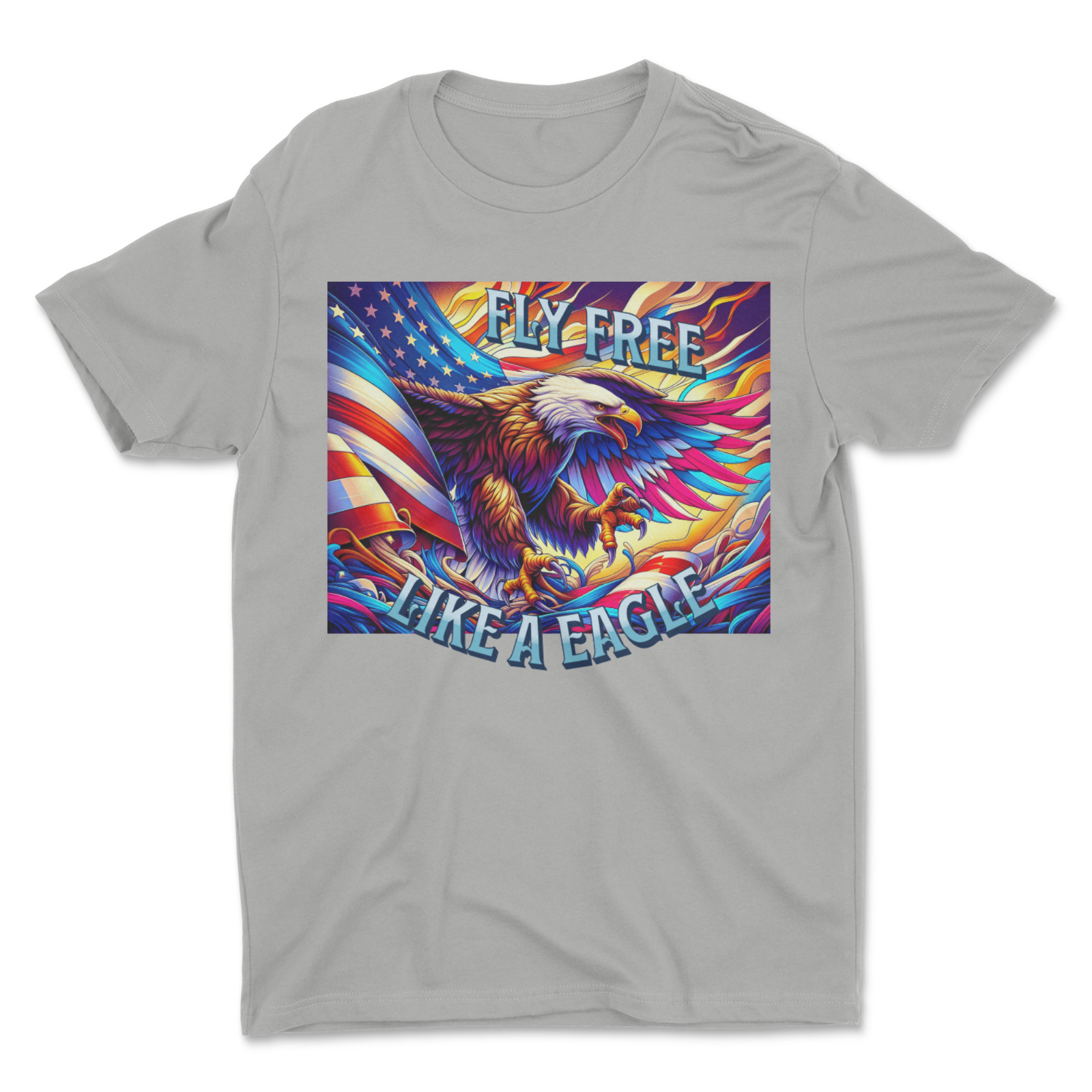 Custom T-Shirt,Fly Free,eagle Dtf Print On Next Level T-Shirt unisex Soft Cotton gallery