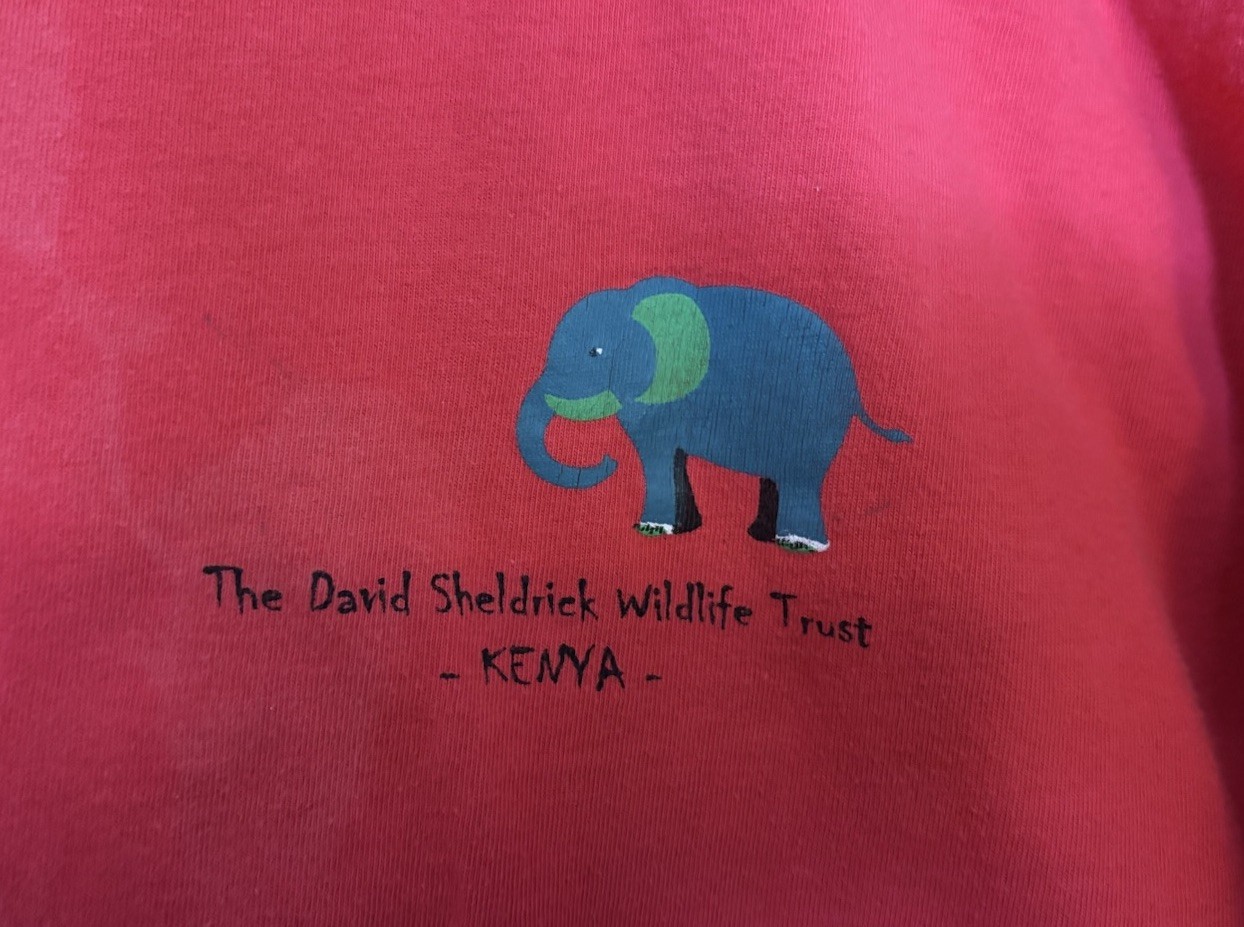 Oneway Kenya Red T-Shirt S/M David Sheldrick Wildlife Elephant Some Fading gallery