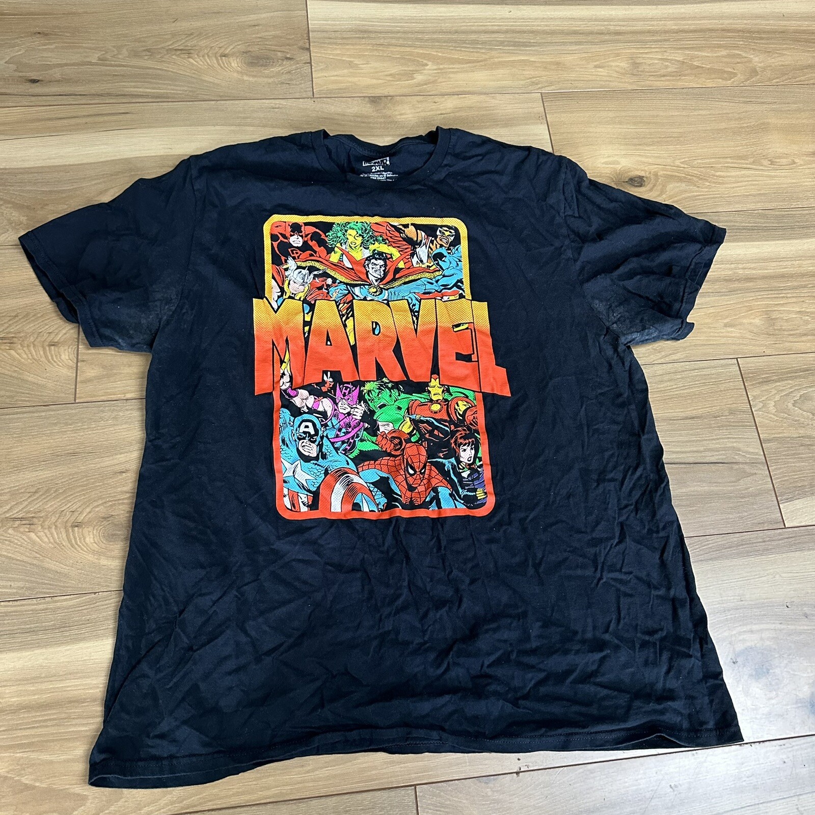 Marvel Universe Mens 2XL XXL Short Sleeve Tee Graphic T-shirt Super Heroes