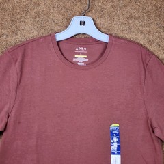 NWT APT. 9 Premier Flex T-Shirt Men Small Brown Stretch Short Sleeve Crew Neck