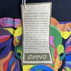 NWT ONNO Men’s L Gray Long Sleeve Crew Neck WWF Rainbow Elephant Graphic T-Shirt