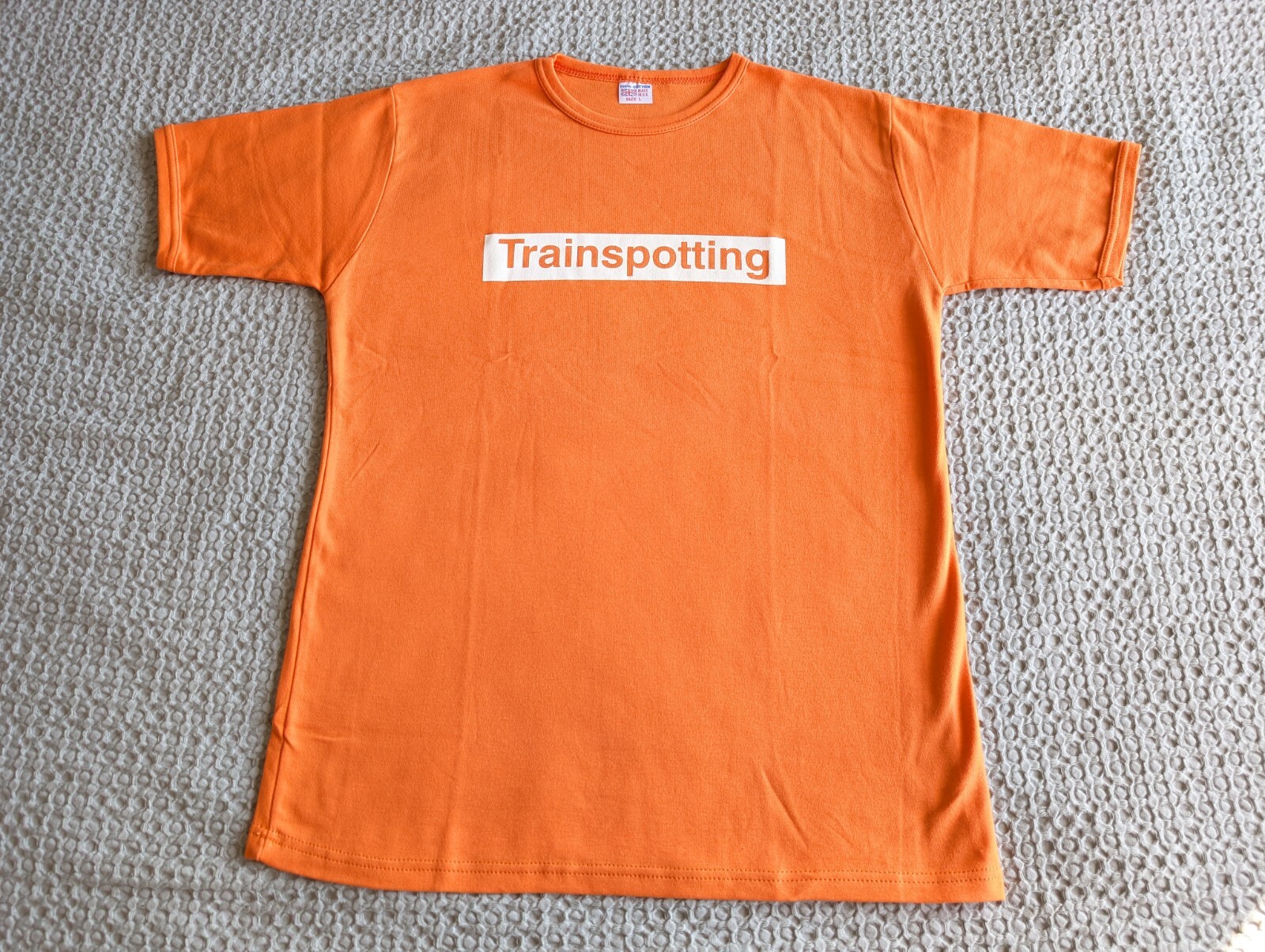 NEW Vintage 1996 Trainspotting Movie Film Promo Ringer Tee Shirt Sz Large