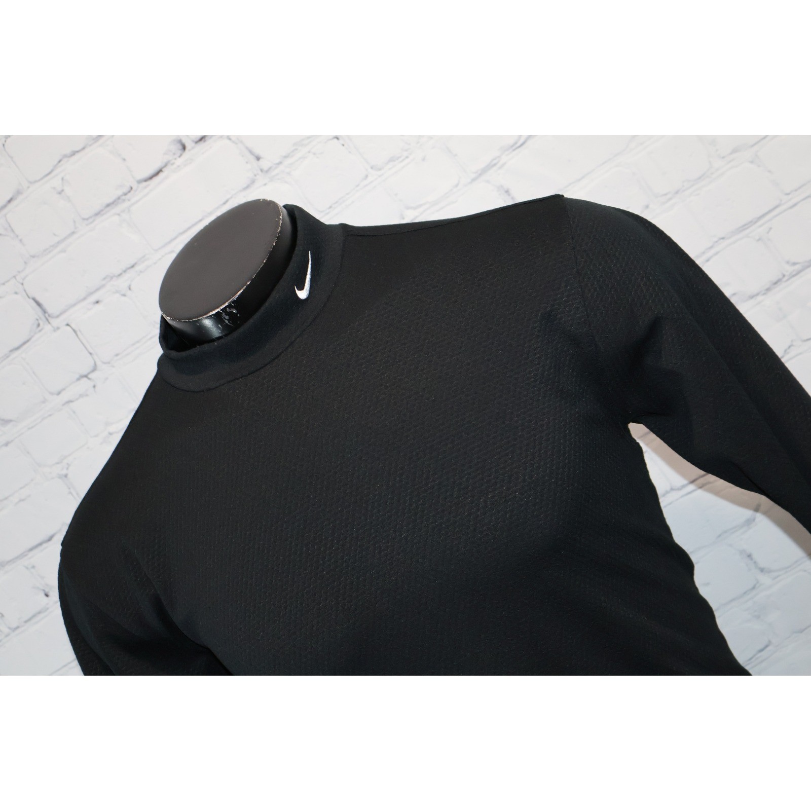 Nike Golf Mock Turtleneck Neck Shirt Men Large Black Dri-Fit Performance Top