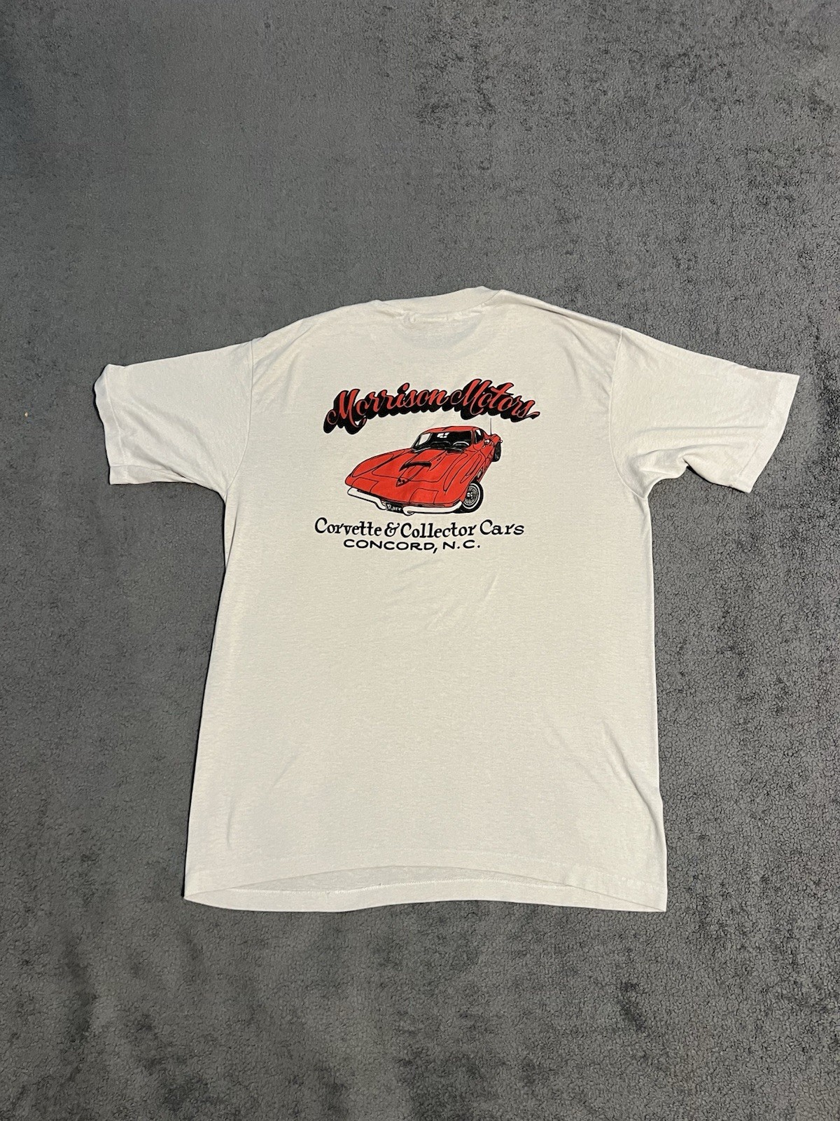 Vintage Corvette Collector Cars T Shirt Concord NC Morrison Motor Co Large gallery