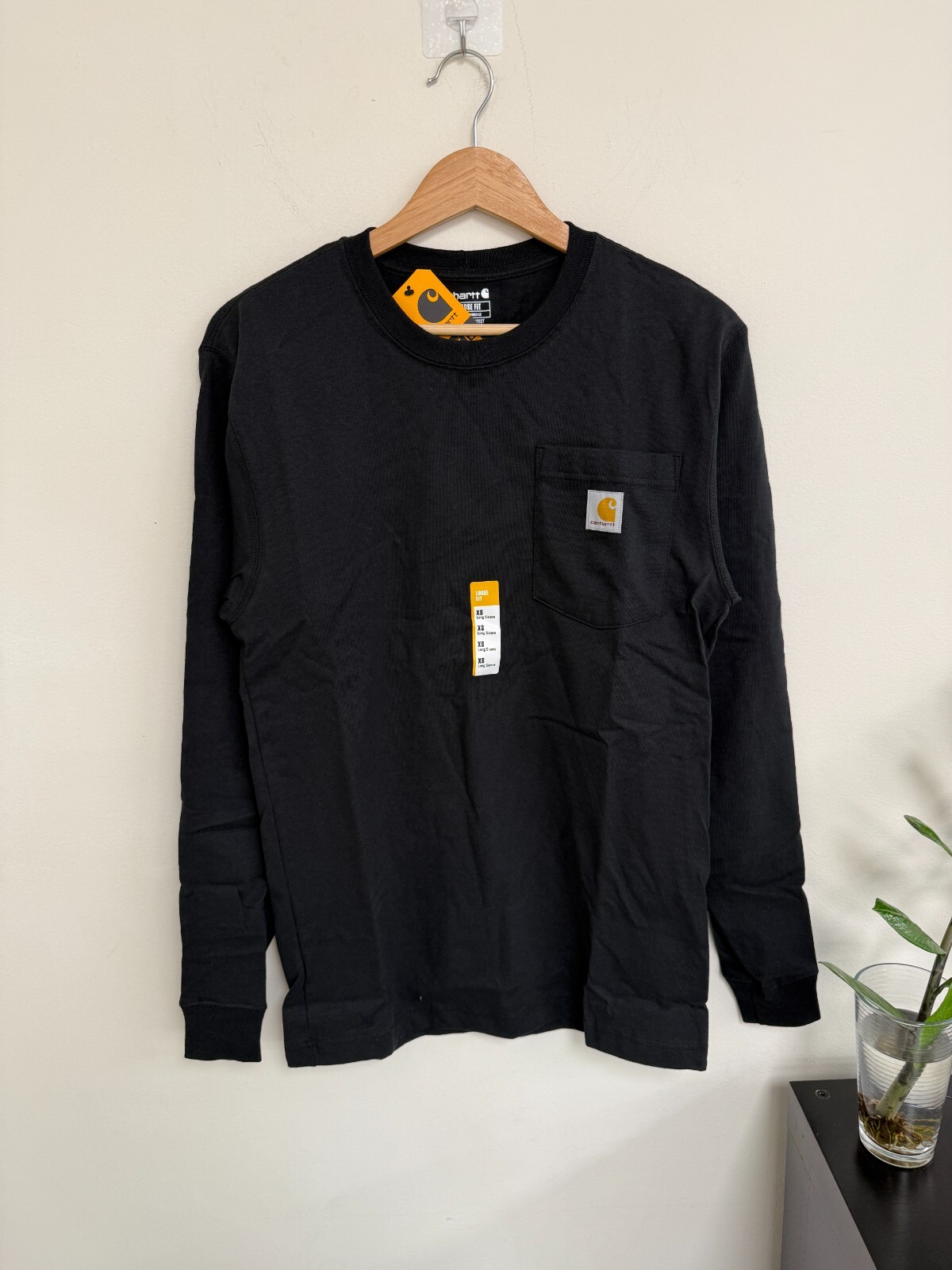 Carhartt Unisex Loose Fit Pocket T Shirt Long Sleeve TK0126 [XS] [S for Women] gallery
