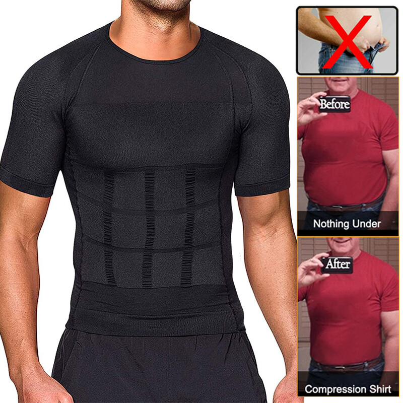 Men Slimming Body Shaper Gynecomastia Posture Corrector Vest Compression Shirt gallery
