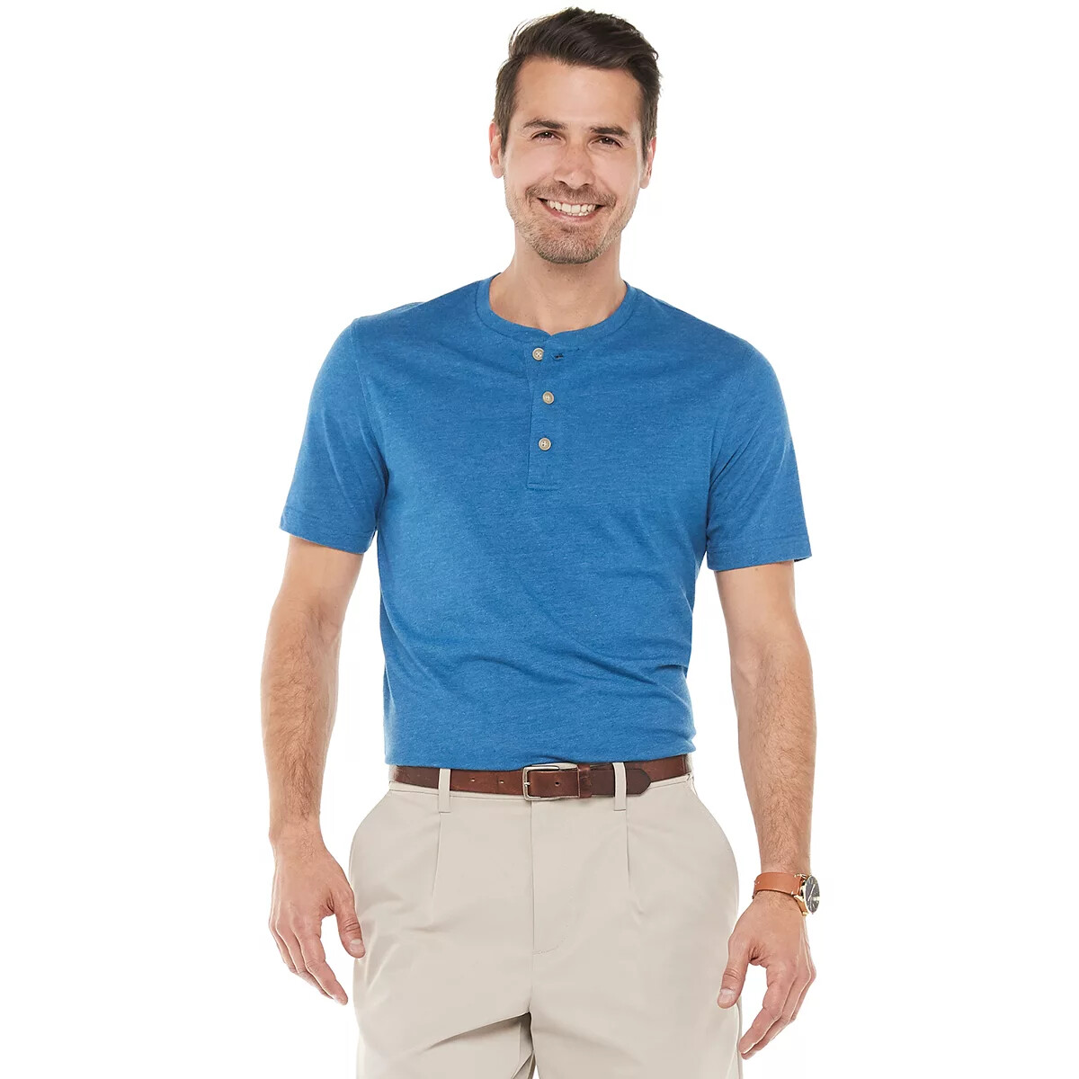 Men's Croft & Barrow® Classic-Fit Extra Soft Easy-Care Henley Slim Fit S, XXL gallery