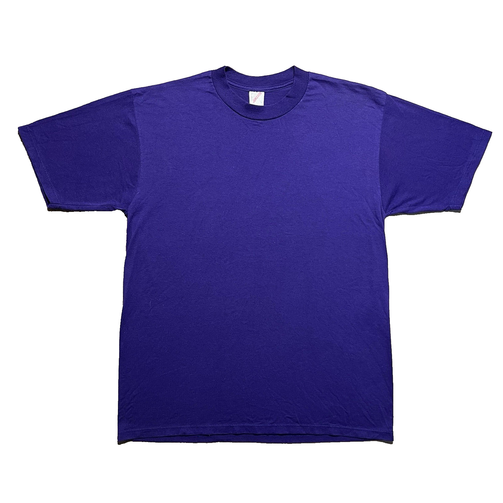 Vintage 90s Blank T Shirt Mens Large Purple Cotton Made In USA Jerzees Tag