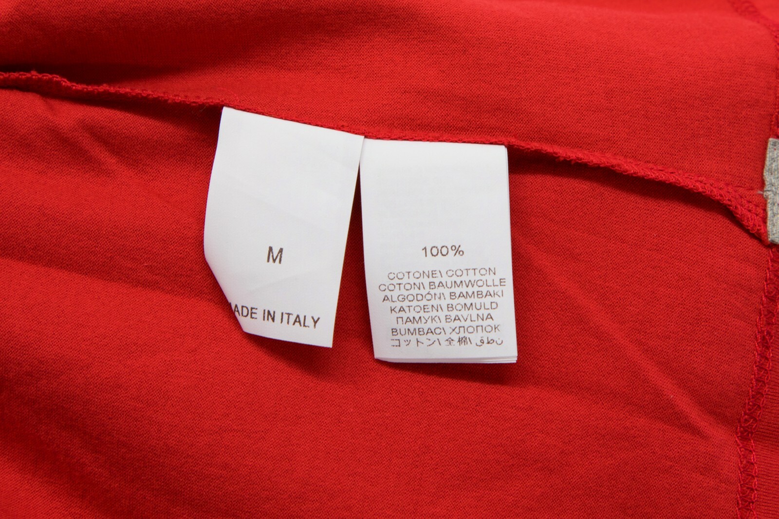 NWT Brunello Cucinelli Men Slim Fit Bright Logo Graphic Crewneck Tee Size M A211 gallery