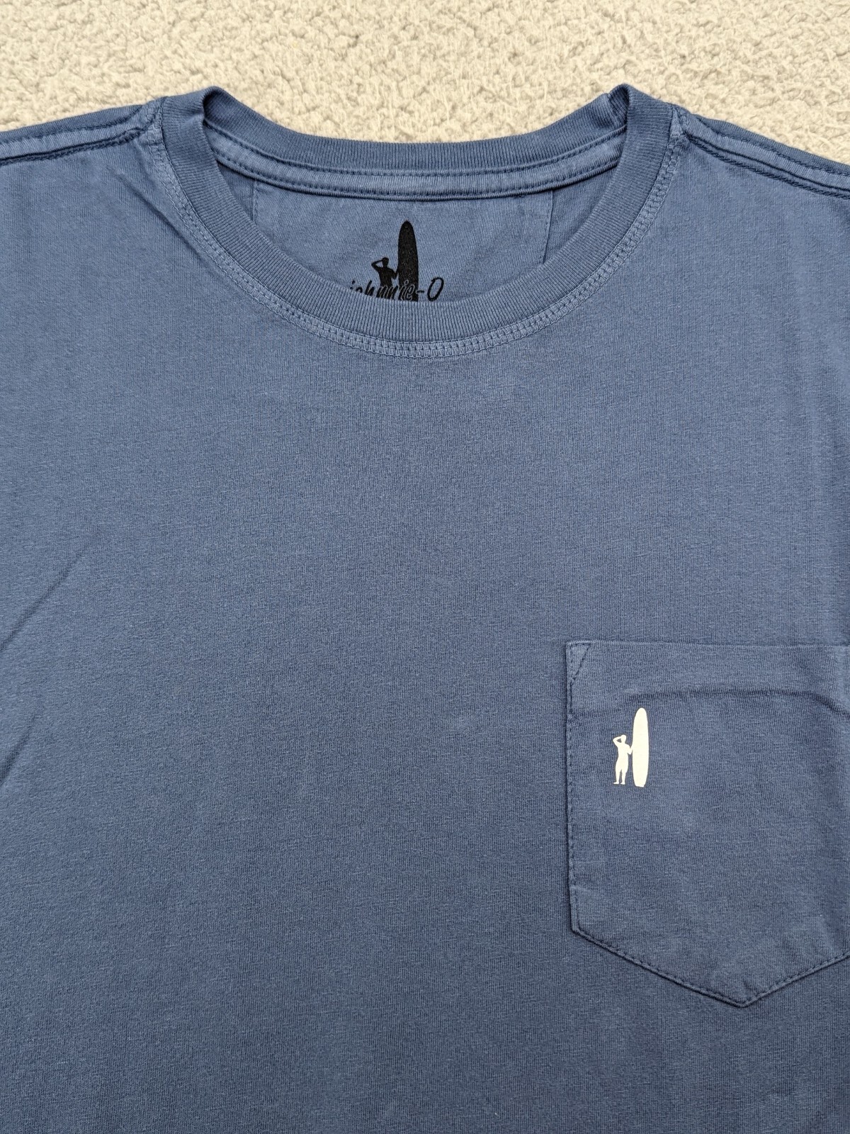 Johnnie-O T-Shirt Mens Small Blue SS Surfing 🏄 Patriotic Flag Crew Neck gallery