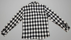 Nomad Craft&Flow Flannel Shacket Mens Large Thermal Lined Shirt Black White Gray