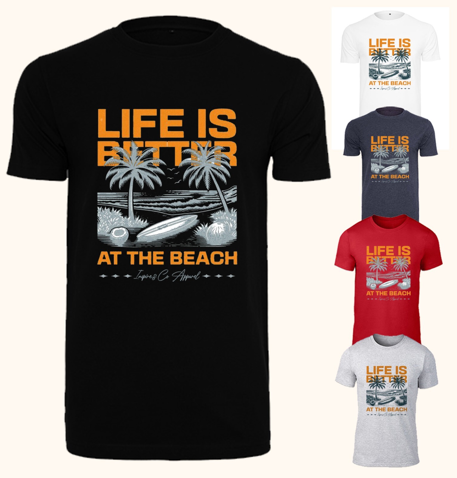 Unisex Slim Fit T-Shirt - Life Is Better Original Summer Crewneck Slim Fit gallery