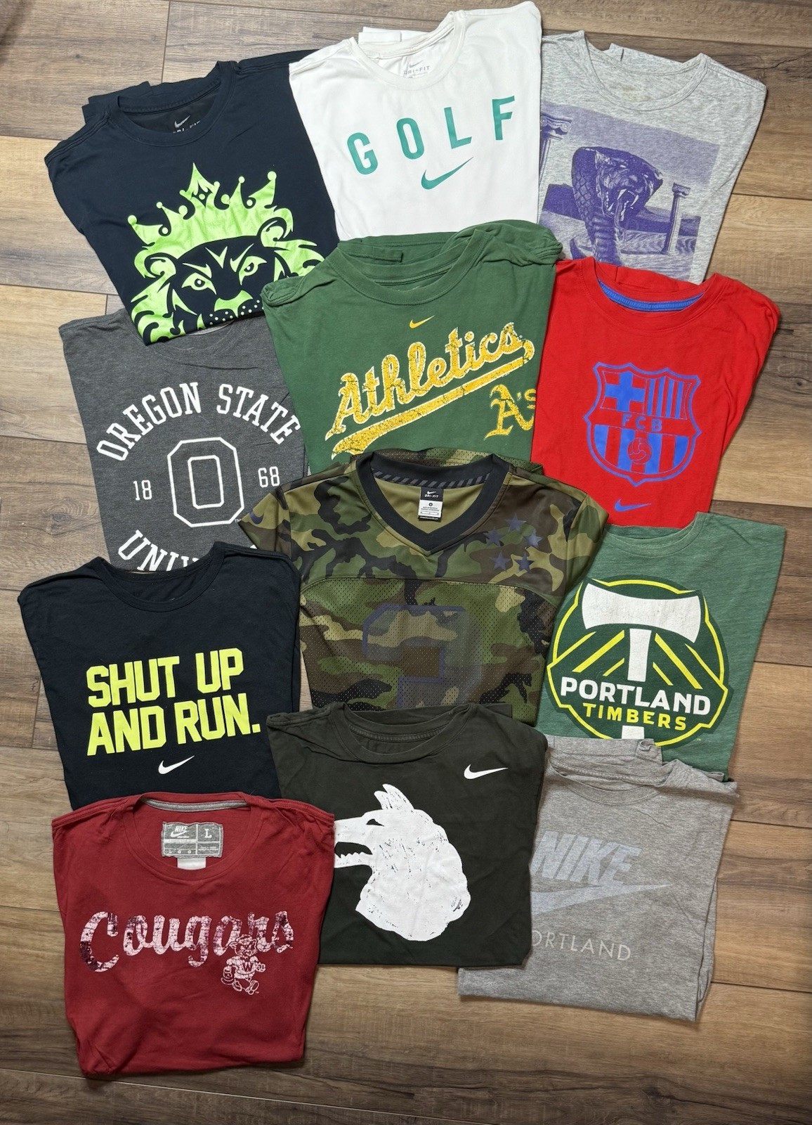 Lot Of 12 athletic Nike Graphic Tee Shirts All Sizes Below In Description gallery