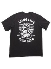 Fasthouse Men’s Helmet Head 805 Premier Short Sleeve T-shirt Long Live Cold Beer