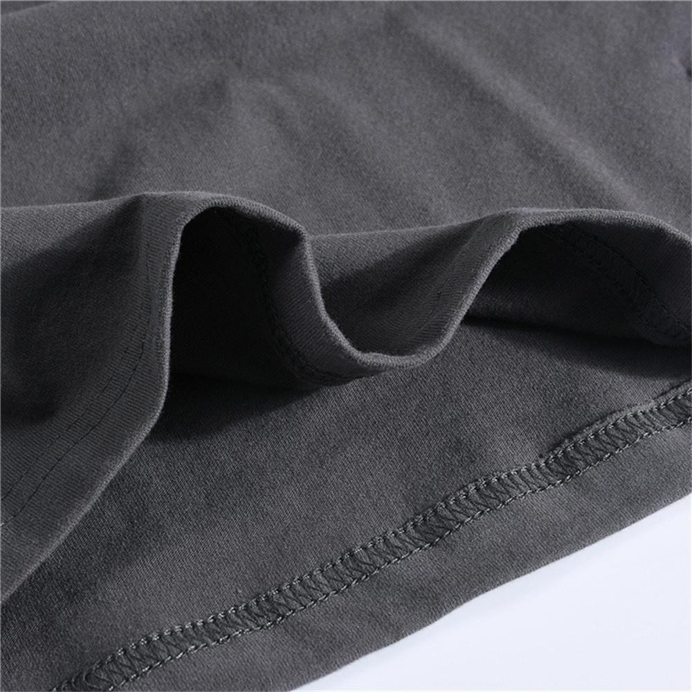 100% Cotton Long Sleeve T Shirt for Men Solid Spring Casual Mens T-shirts High gallery