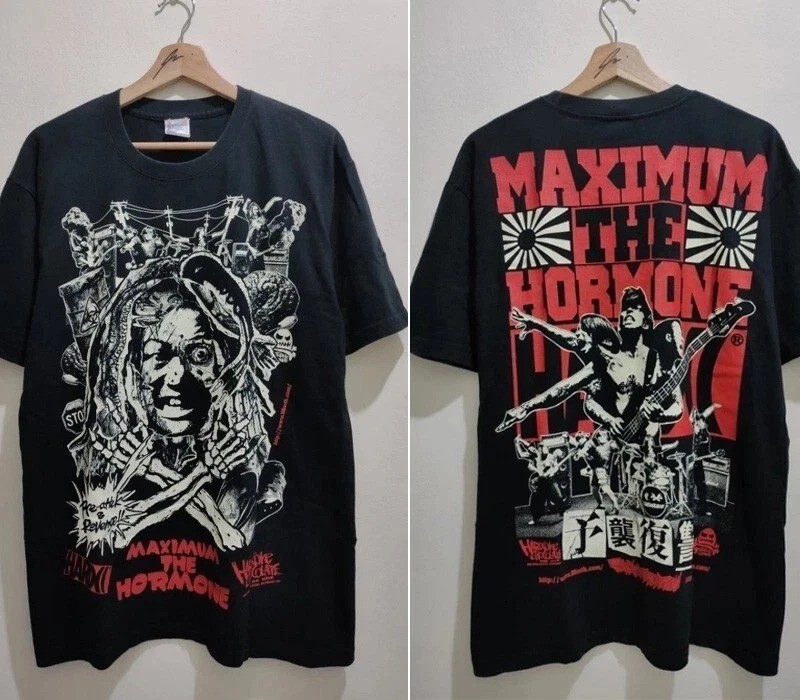 Maximum The Hormone Band 90s 2 sided Japanese band T shirt cotton S-5XL