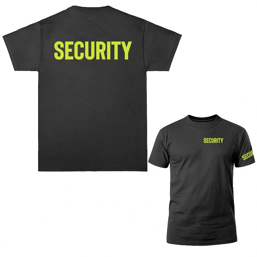 “Security” Size S-5XL Front/Back Event Staff Uniform T-shirt
